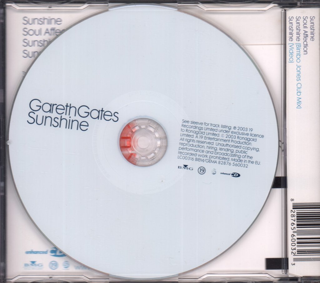 Gareth Gates - Sunshine - Cd