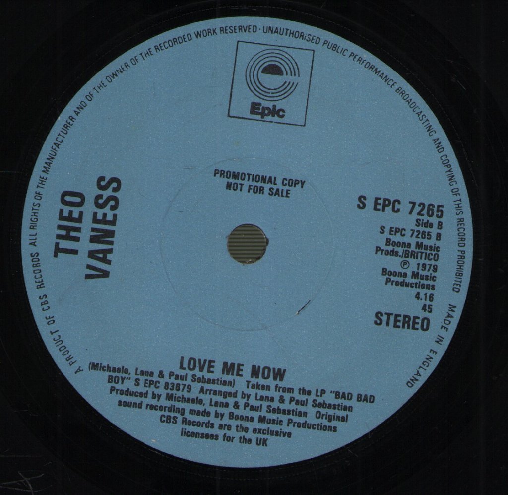 Theo Vaness - As Long As It's Love - 7 Inch