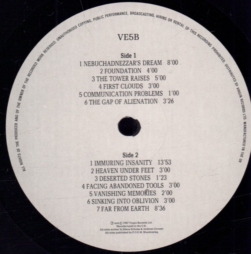 Klaus Schulze And Andreas Grosser - Babel - Lp