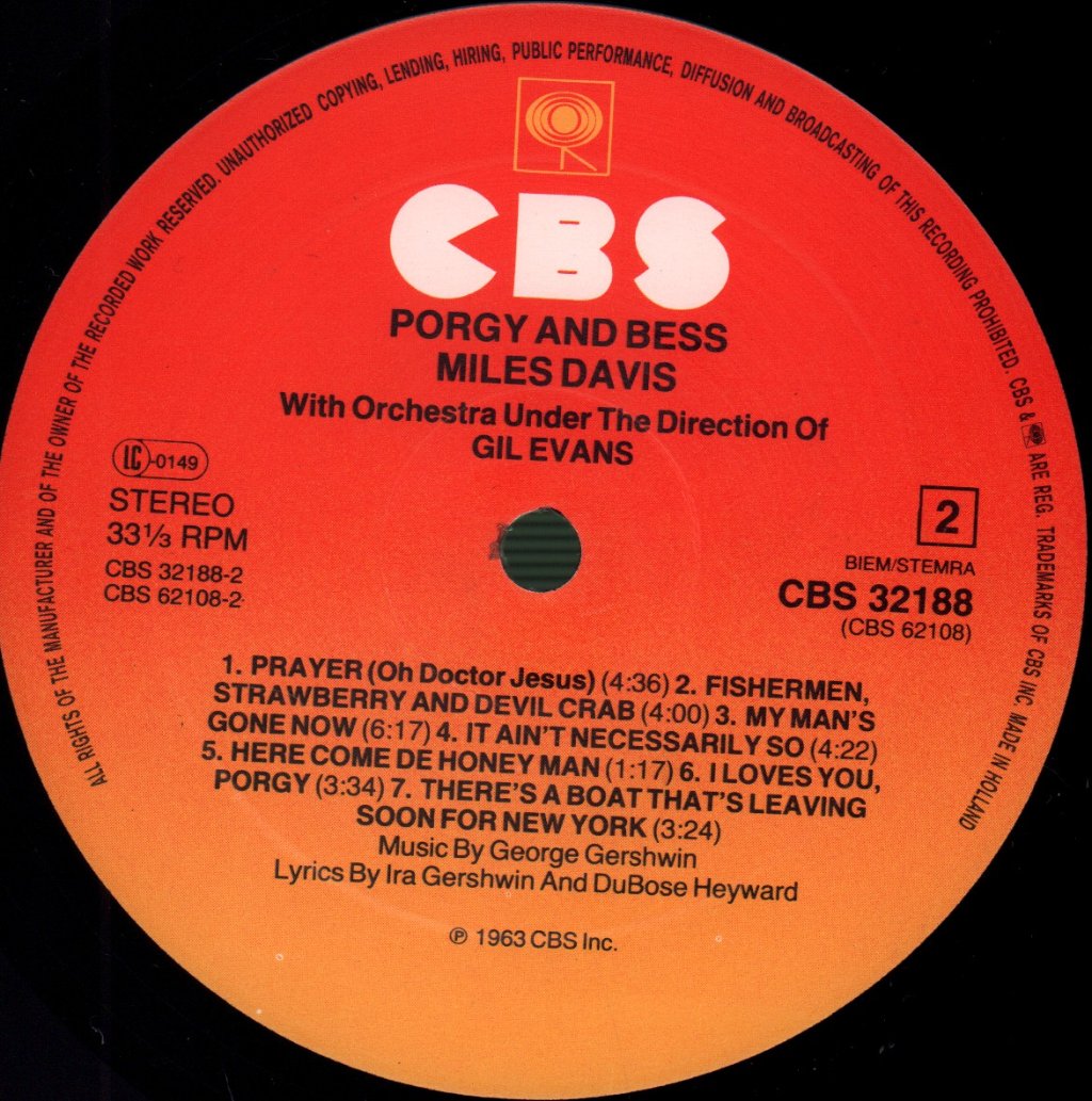 Miles Davis - Porgy And Bess - Lp