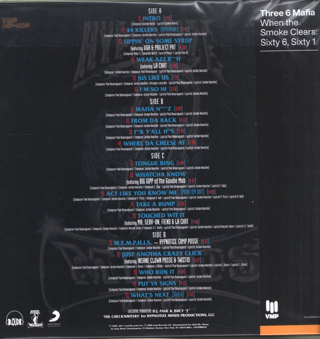 Three 6 Mafia - When The Smoke Clears (Sixty 6, Sixty 1) - Double Lp