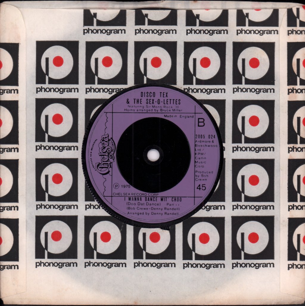 Disco Tex And The Sex O Lettes - I Wanna Dance Wit' Choo - 7 Inch