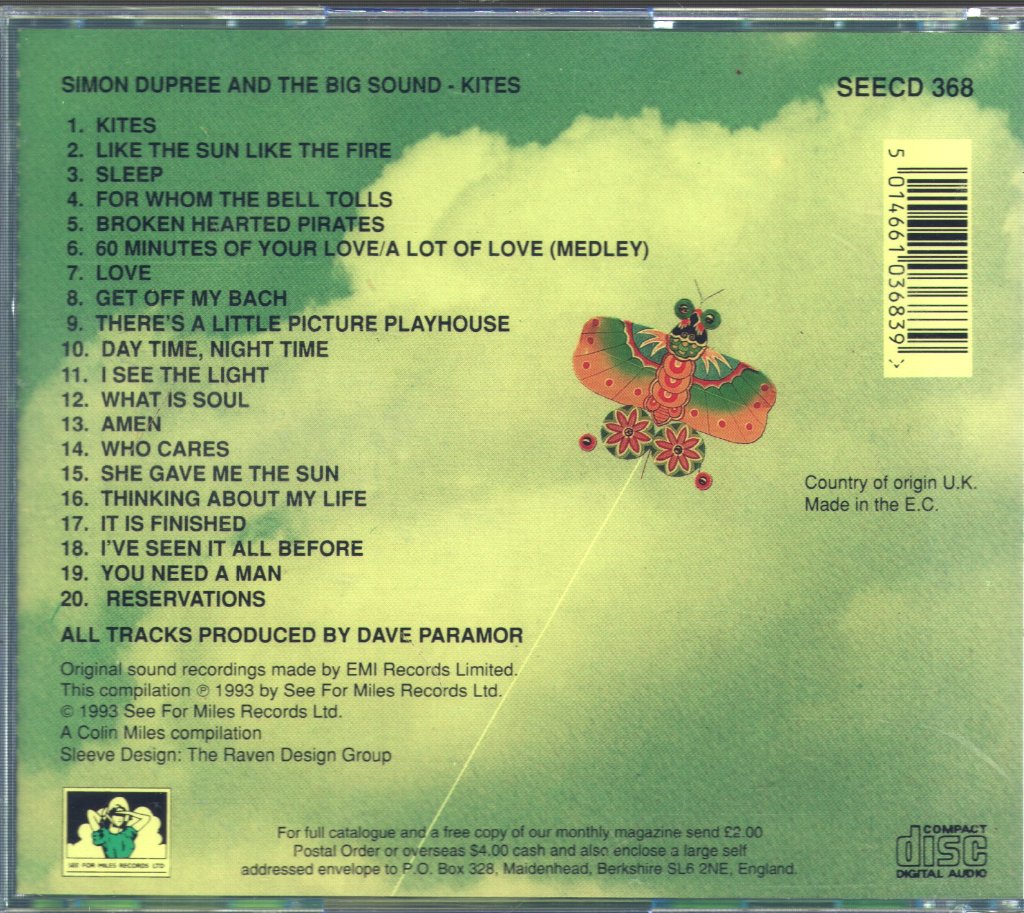 Simon Dupree And The Big Sound - Kites - Cd