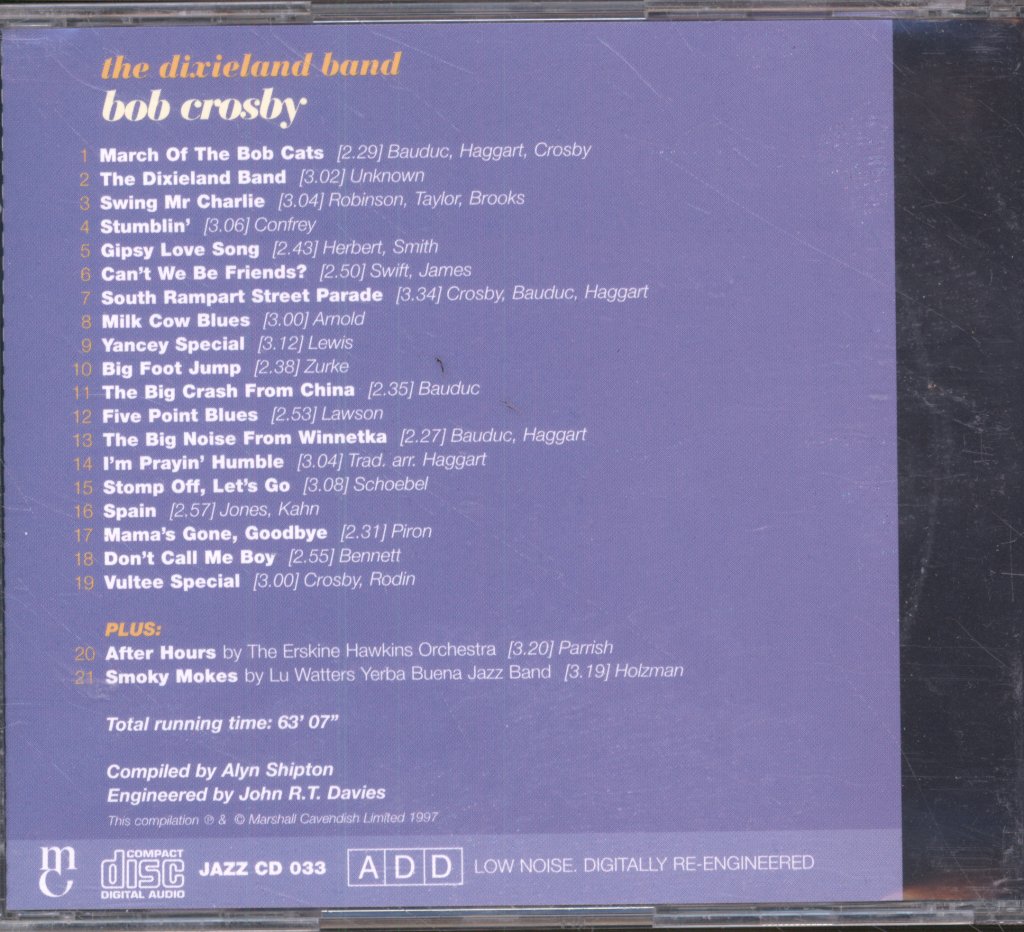 Bob Crosby - Dixieland Band - Cd