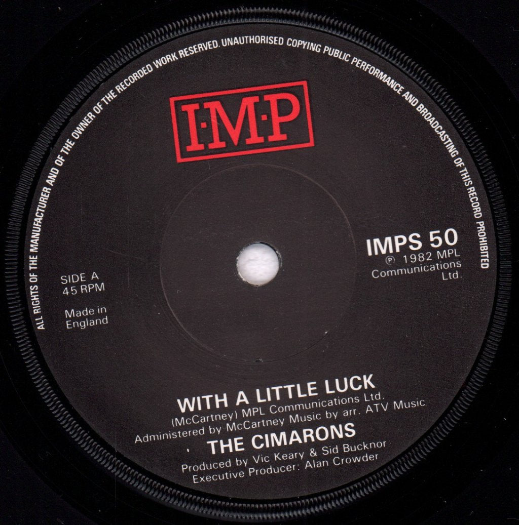 Cimarons - With A Little Luck - 7 Inch