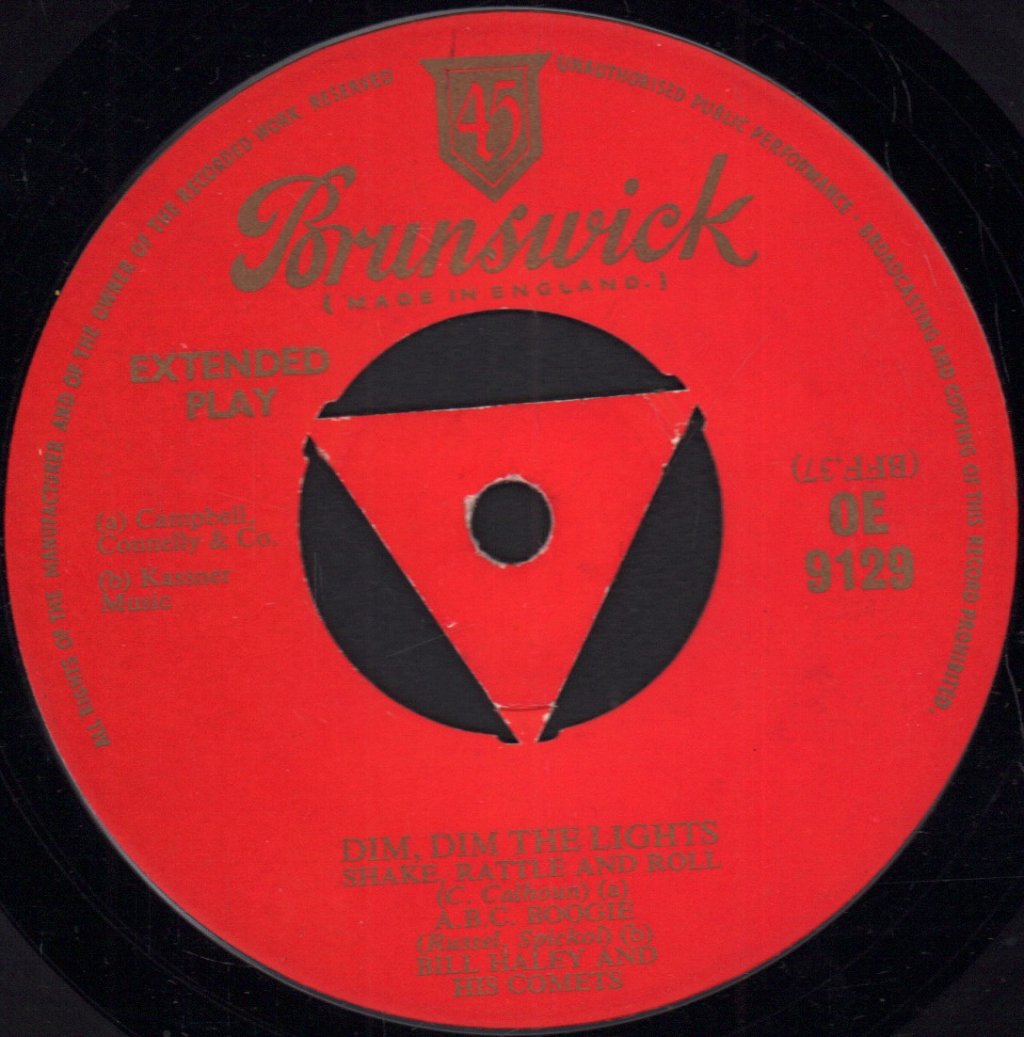 Bill Haley And His Comets - Dim Dim The Lights - 7 Inch