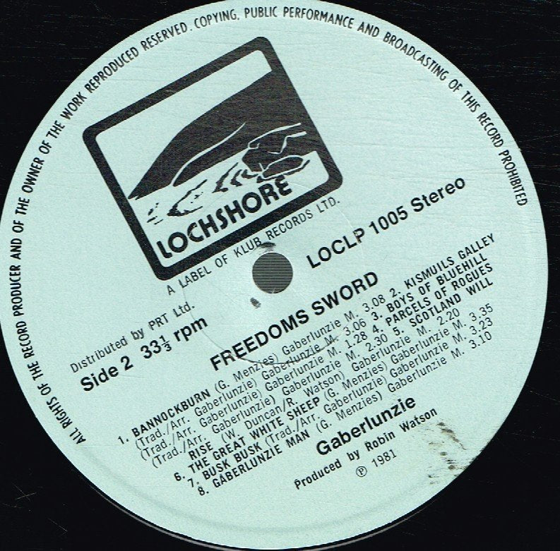 Gaberlunzie - Freedom's Sword - Lp