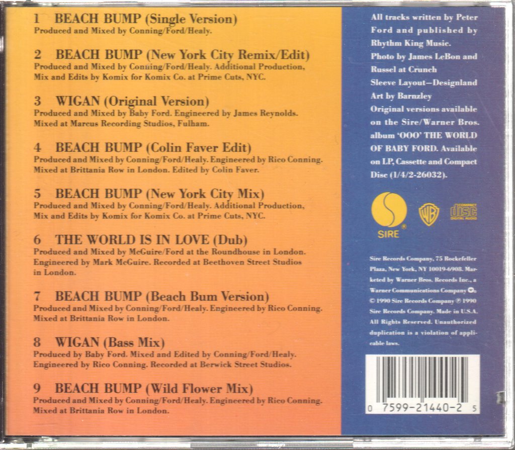 Baby Ford - Beach Bump - Cd