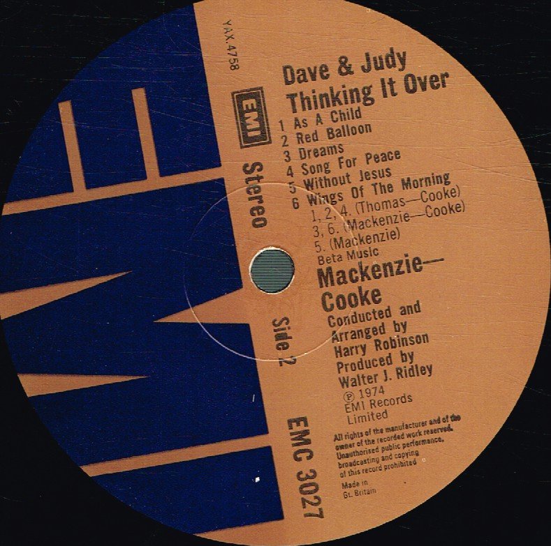 Mackenzie/Cooke - Dave And Judy Thinking It Over - Lp