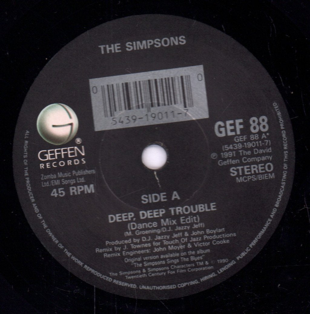 Simpsons - Deep Deep Trouble - 7 Inch