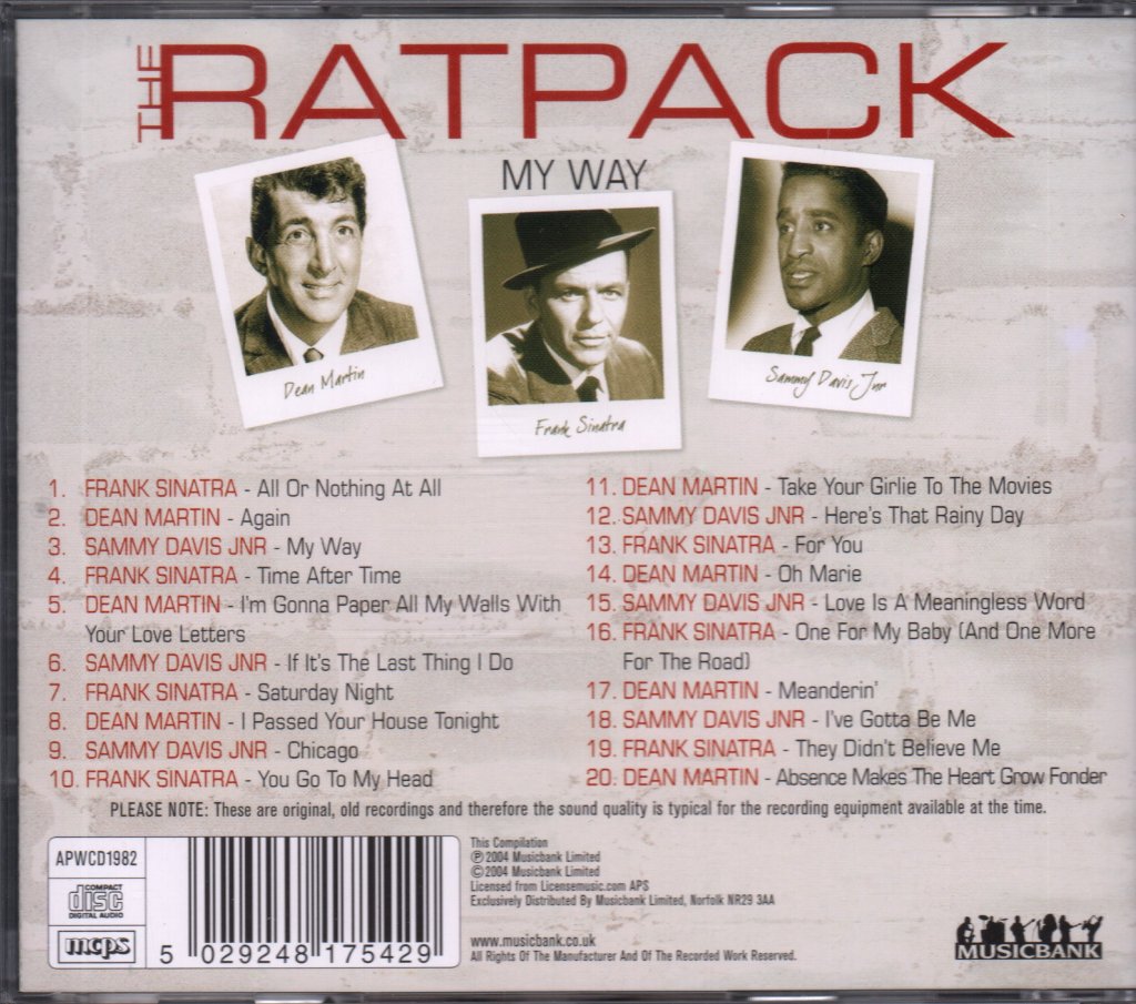 Rat Pack (Compilation) - My Way - Cd