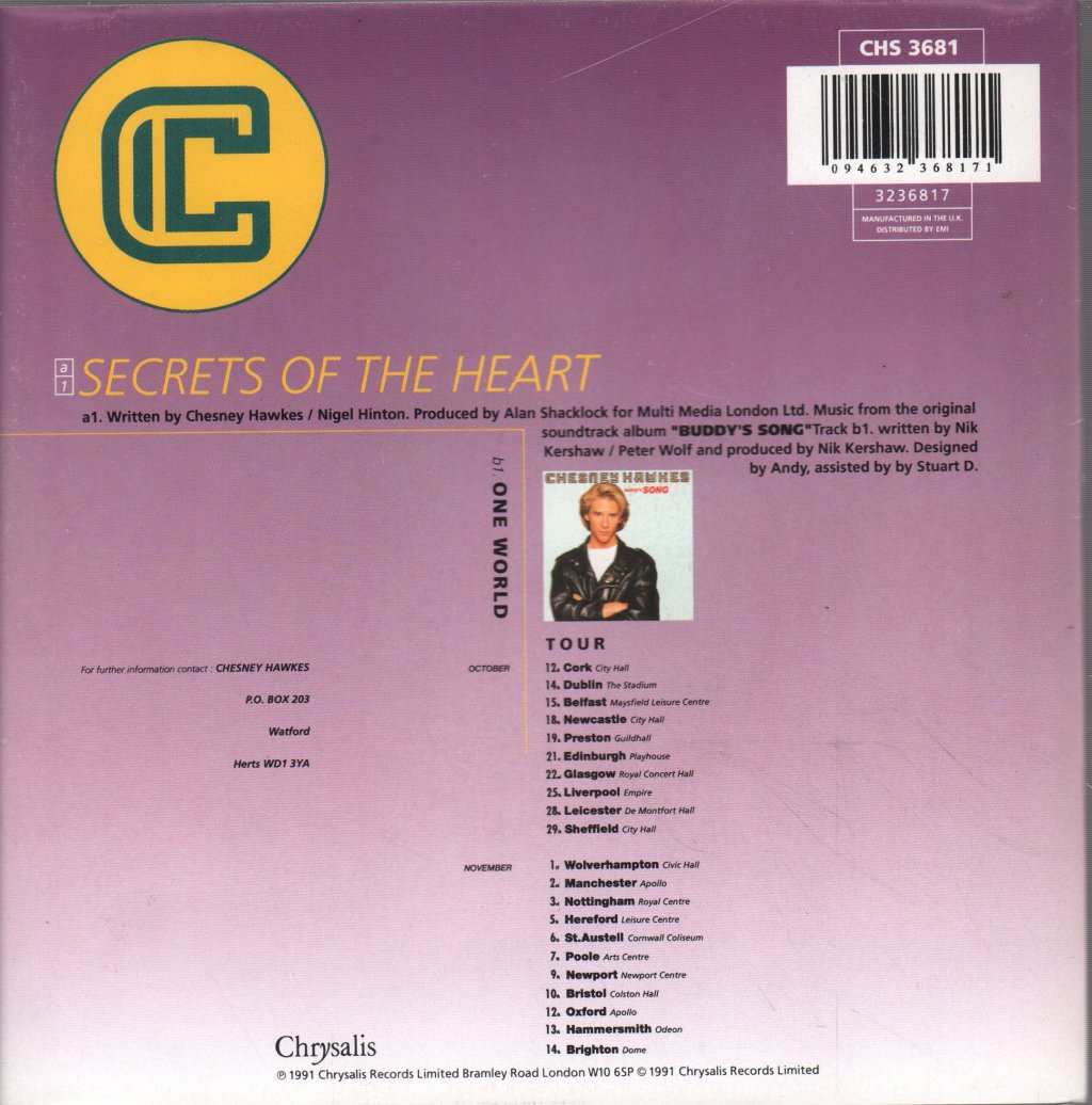 Chesney Hawkes - Heart - 7 Inch
