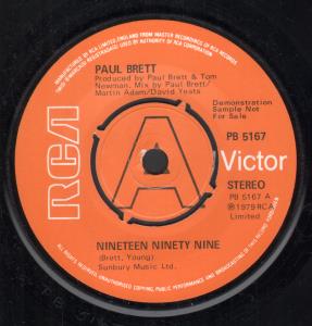 Paul Brett - Nineteen Ninety Nine - 7 Inch