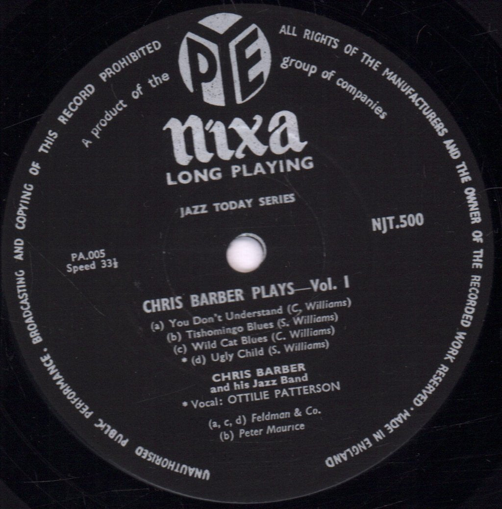 Chris Barber - Chris Barber Plays Volume One Clarence And Spencer Williams - 10 Inch