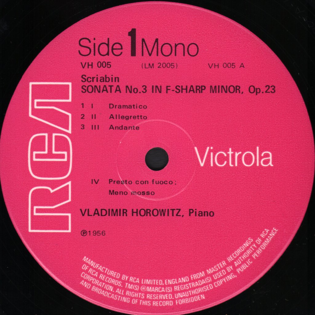 Vladimir Horowitz - Scriabin - Lp