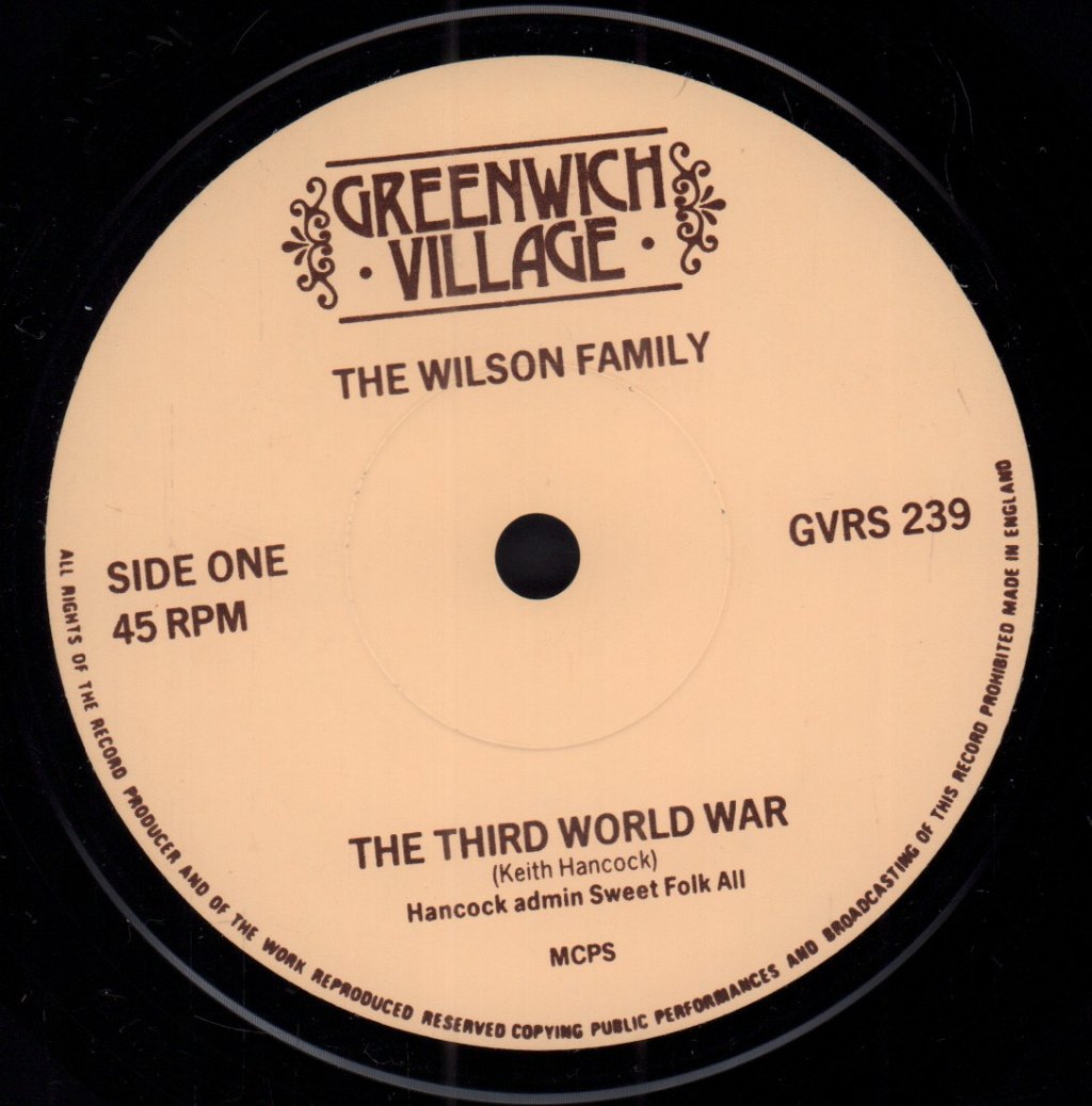 Wilson Family - Third World War - 7 Inch