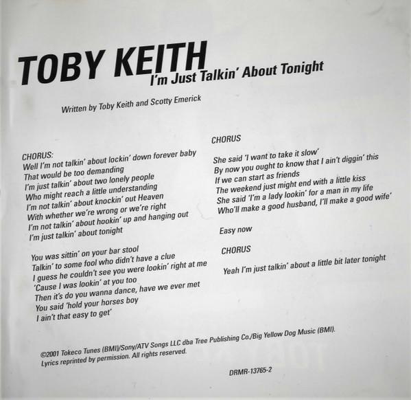 Toby Keith - I'm Just Talkin' About Tonight - Cd