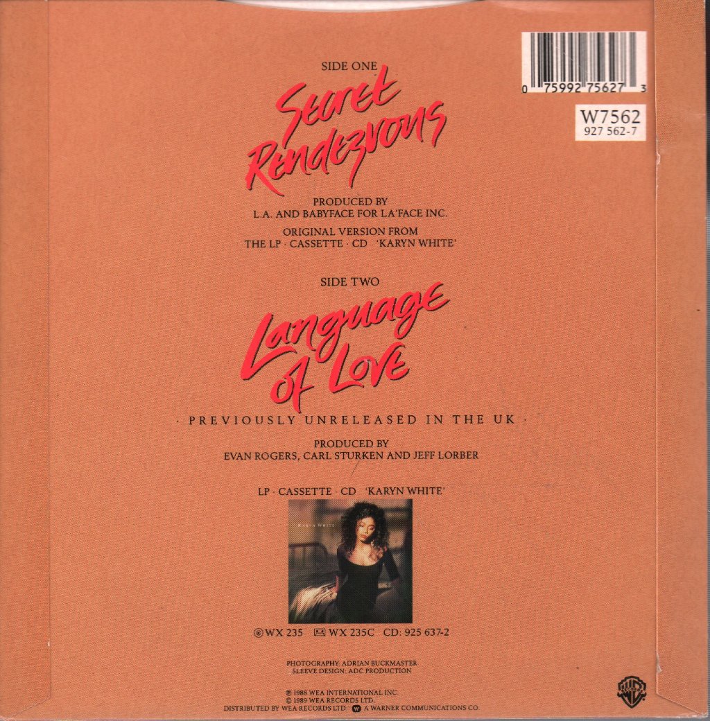 Karyn White - Secret Rendezvous - 7 Inch