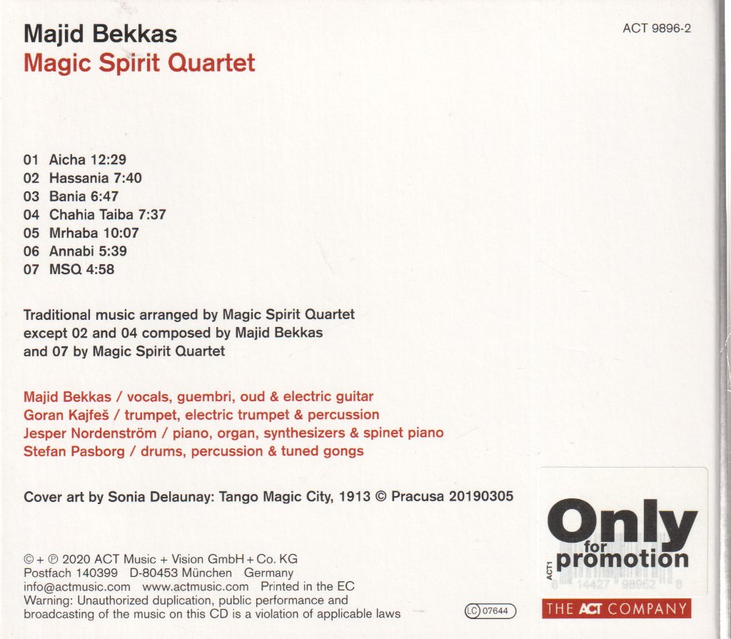 Majid Bekkas - Magic Spirit Quartet - Cd