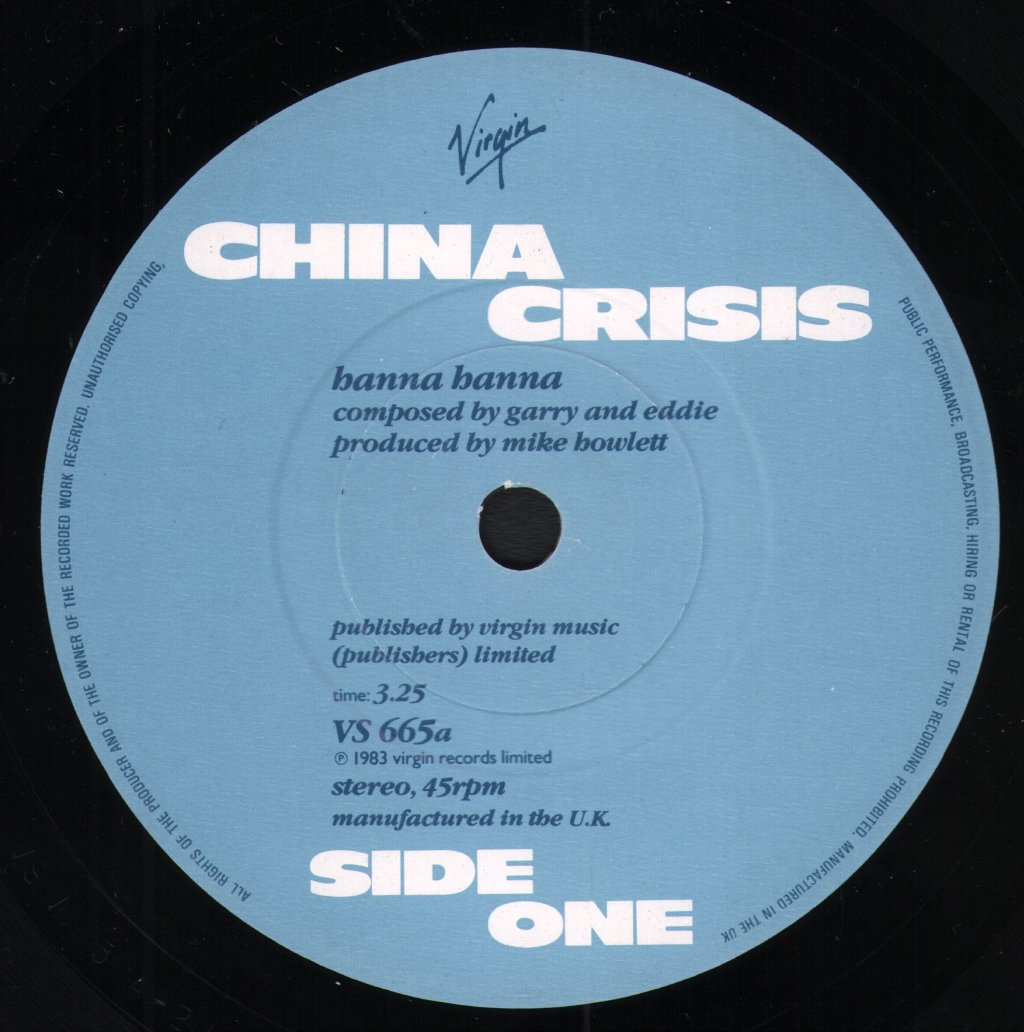 China Crisis - Hanna Hanna - 7 Inch