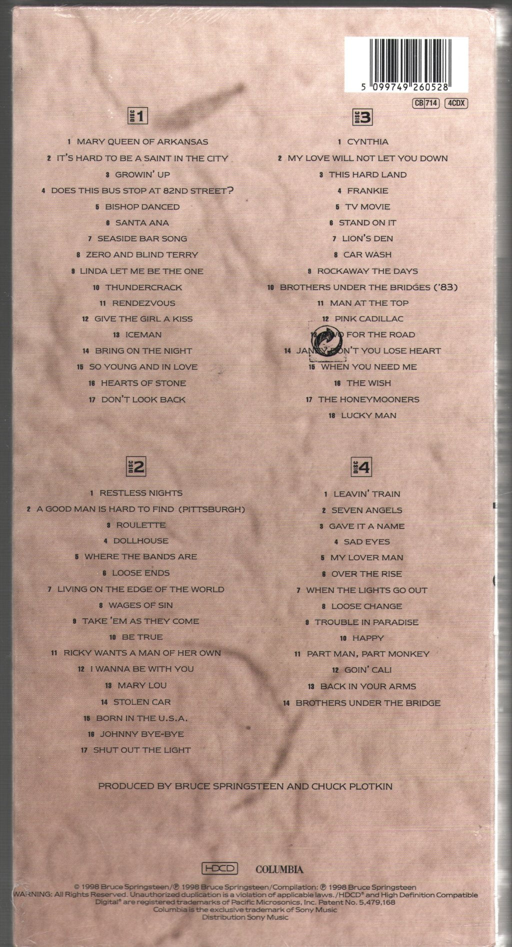 Bruce Springsteen - Tracks - Cd Set