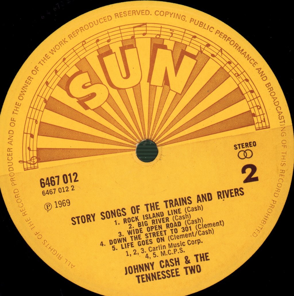 Johnny Cash And The Tennessee Two - Story Songs Of The Trains And Rivers - Lp