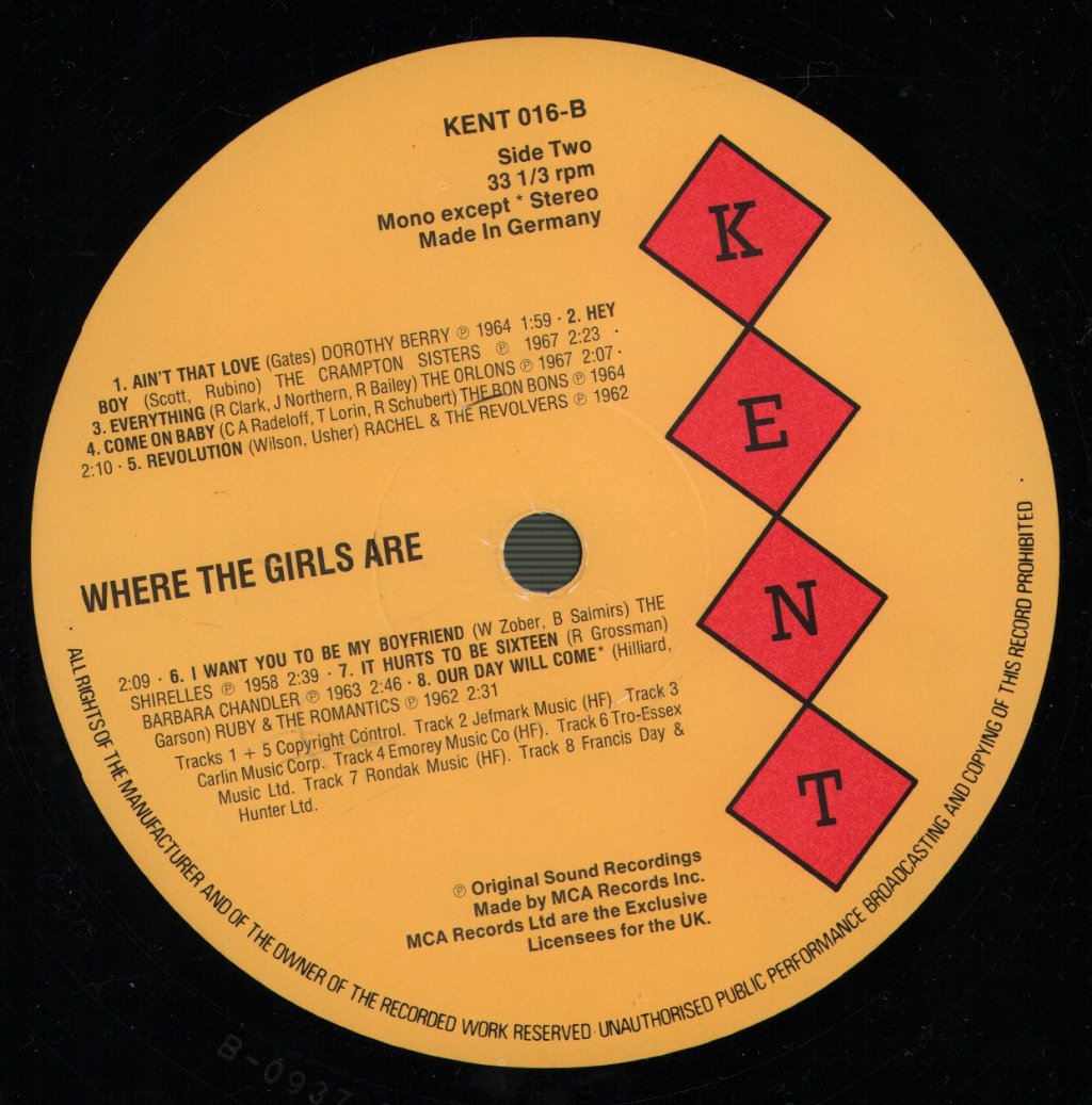 Various Artists - Where The Girls Are - Lp