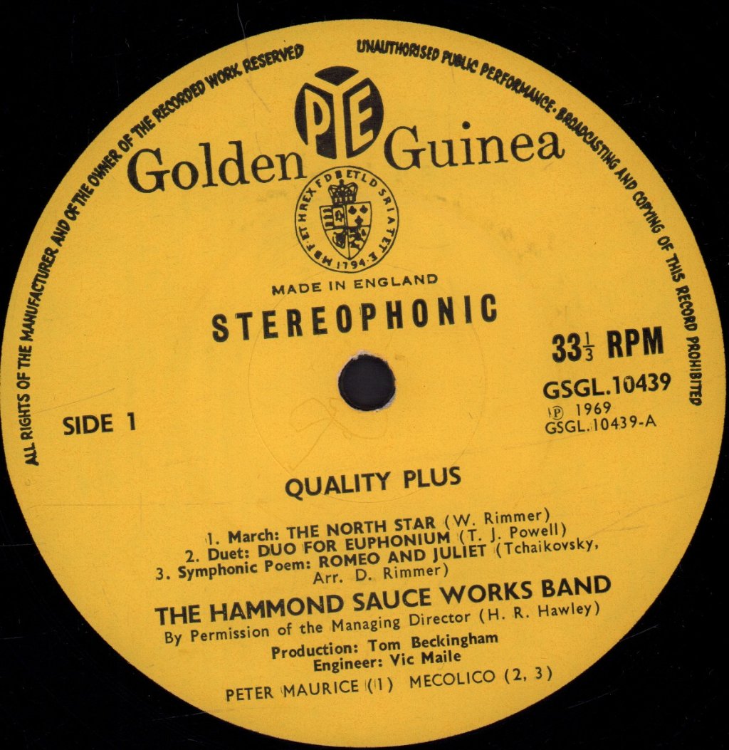 Hammonds Sauce Works Band - Quality Plus - Lp