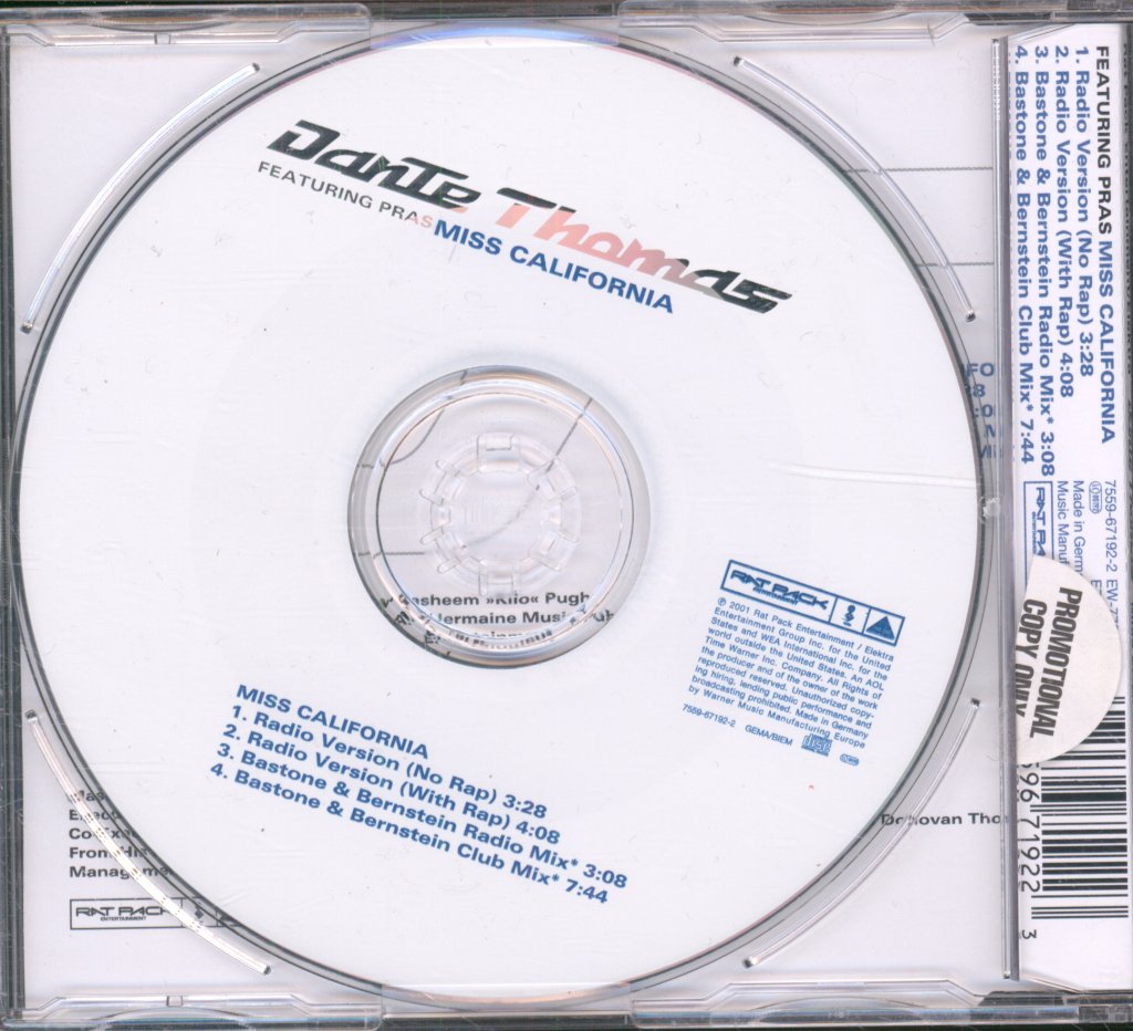 Dante Thomas Featuring Pras - Miss California - Cd