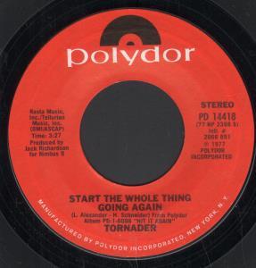 Tornader - Start The Whole Thing Going Again - 7 Inch