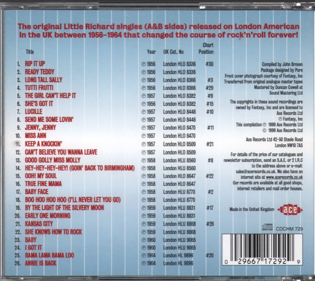 Little Richard - Original British Hit Singles - Cd