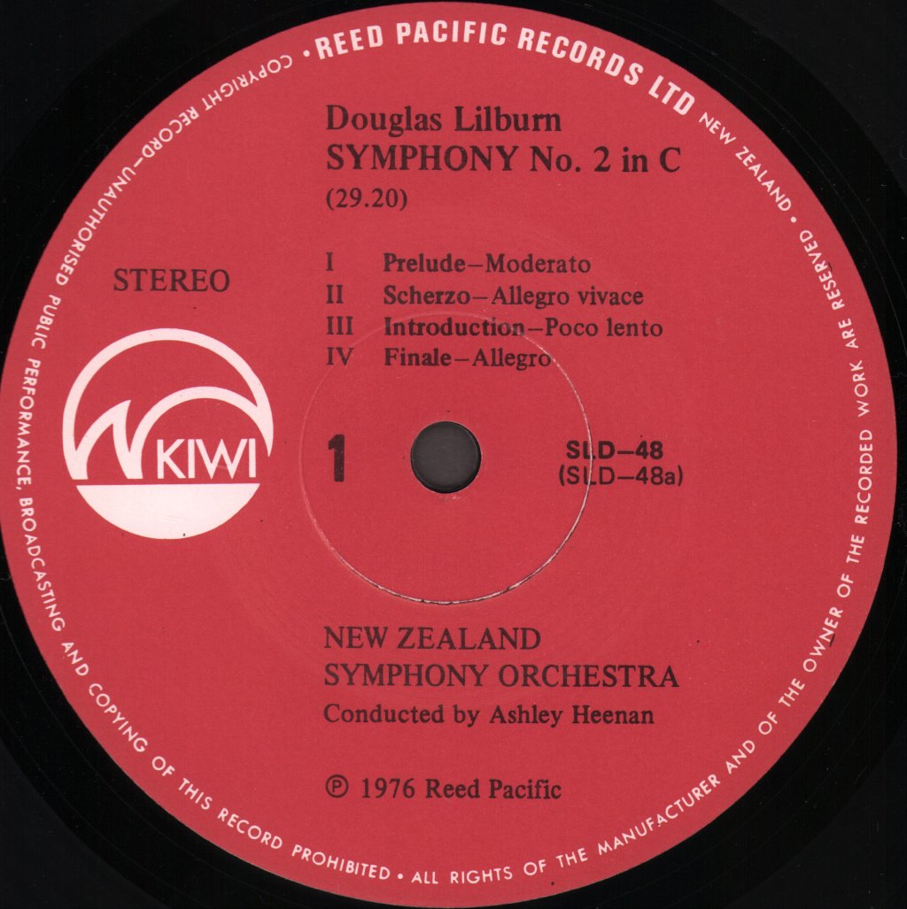 New Zealand Symphony Orchestra - Lilburn - Symphony No. 2 / Farquhar - Evocation / Watson - Prelude And Allegro For Strings - Lp