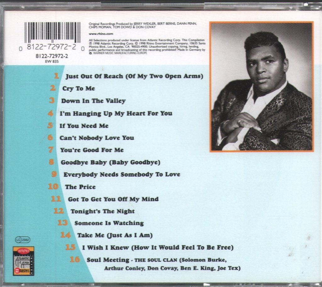 Solomon Burke - Very Best Of Solomon Burke - Cd