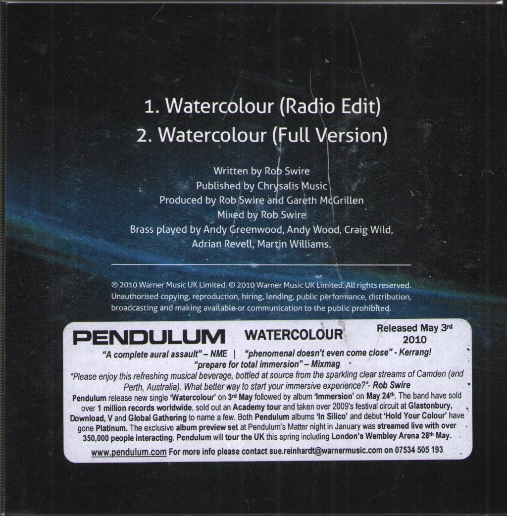 Pendulum (Dance) - Watercolour - Cdr