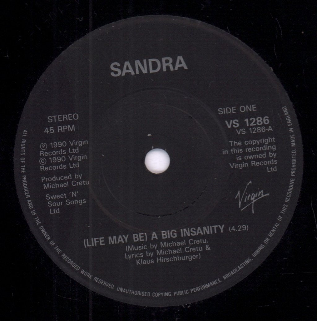 Sandra - (Life May Be) A Big Insanity - 7 Inch