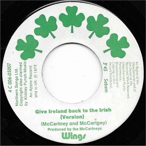 Wings - Give Ireland Back To The Irish - 7 Inch