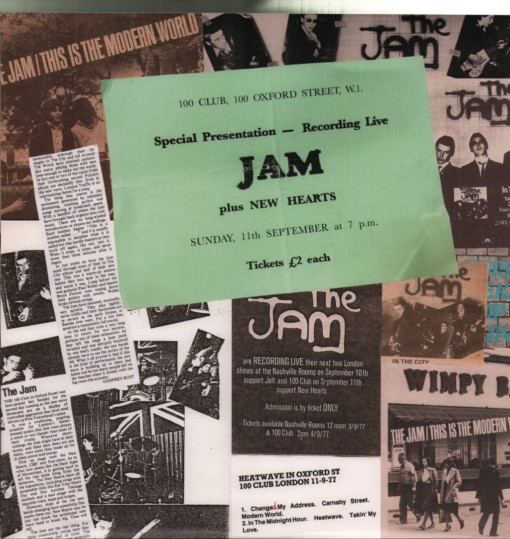 Jam - Jam Live At The 100 Club 11th September 1977 - Double Lp