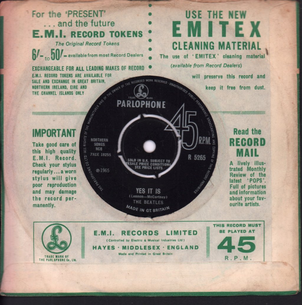 Beatles - Ticket To Ride - 7 Inch