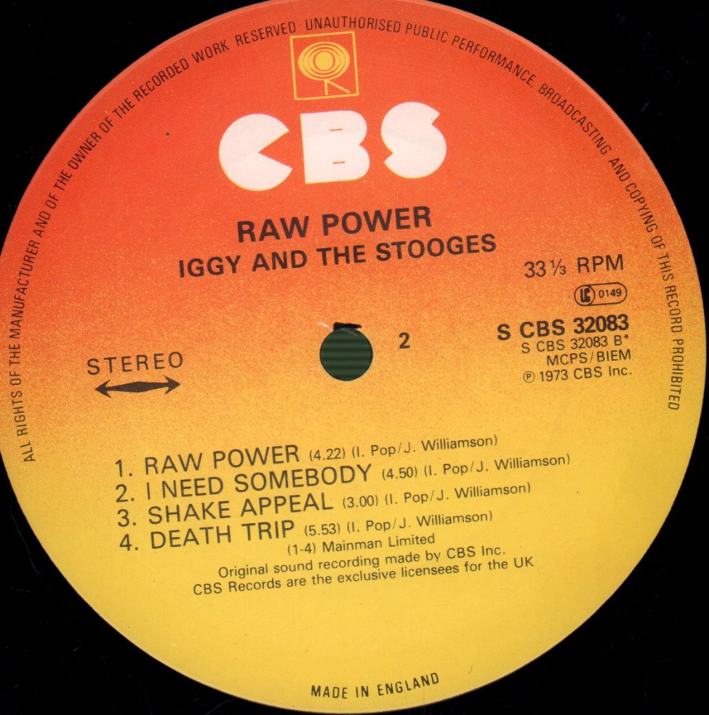 Iggy Pop And The Stooges - Raw Power - Lp