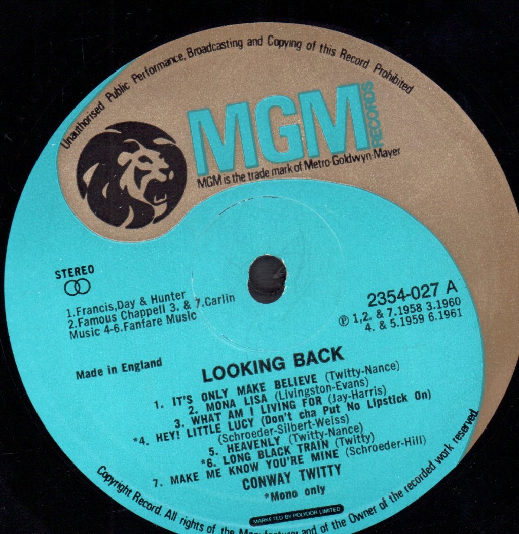 Conway Twitty - Looking Back - Lp