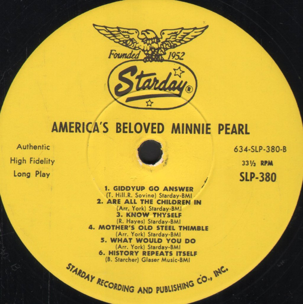 Minnie Pearl - America's Beloved Minnie Pearl - Lp