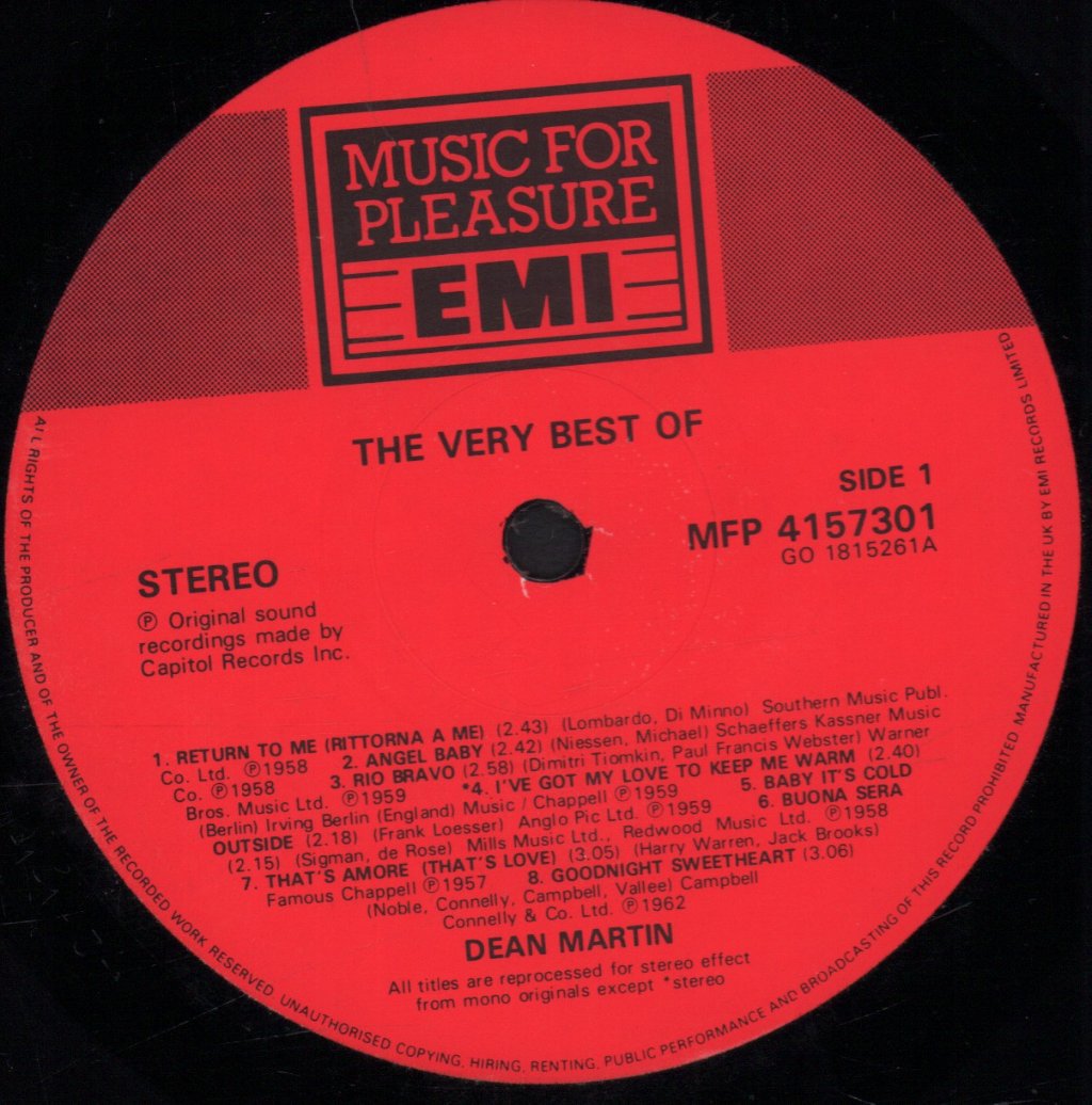 Dean Martin - Very Best Of - Lp