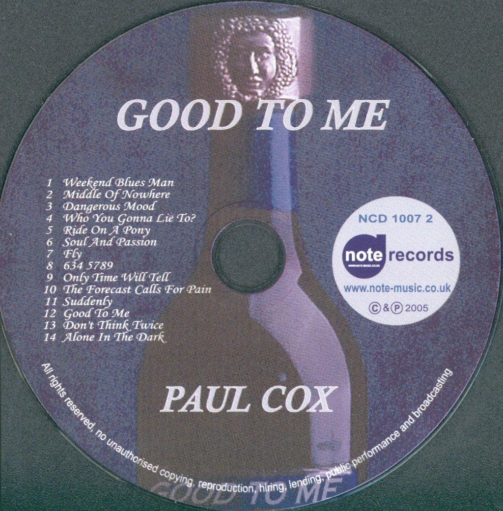 Paul Cox - Good To Me - Cd