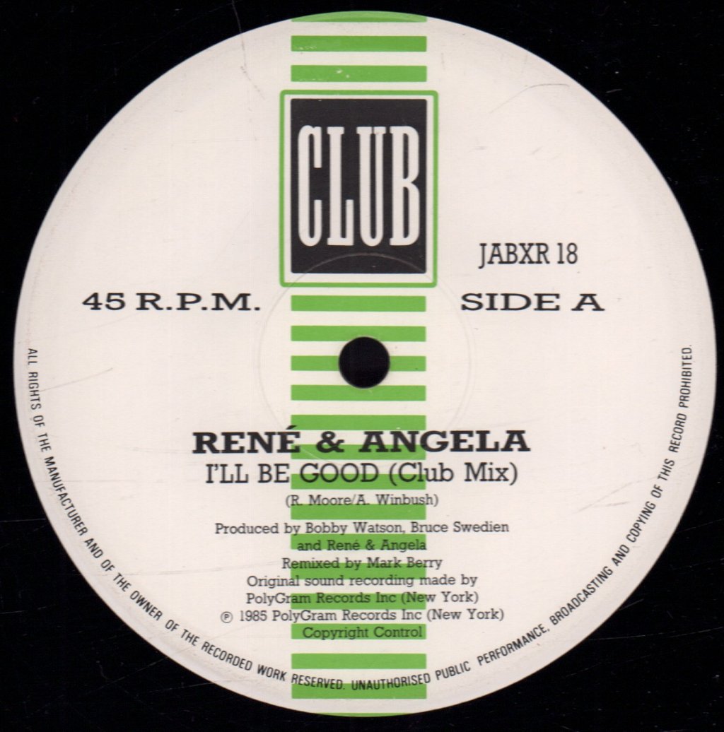 Rene And Angela - I'll Be Good - 12 Inch
