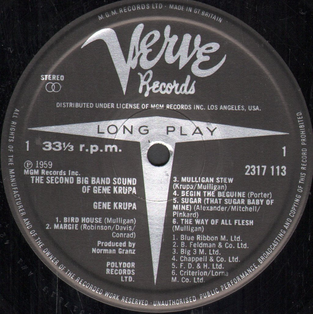 Gene Krupa - Second Big Band Sound Of - Lp
