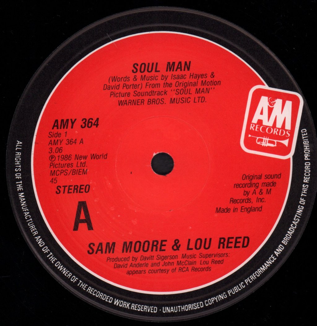 Sam Moore And Lou Reed - Soul Man - 12 Inch