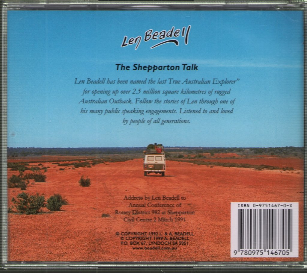 Len Beadell - Too Long In The Bush: The Shepparton Talk - Cd