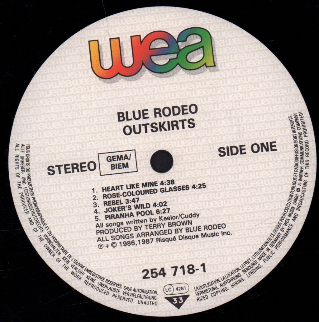 Blue Rodeo - Outskirts - Lp