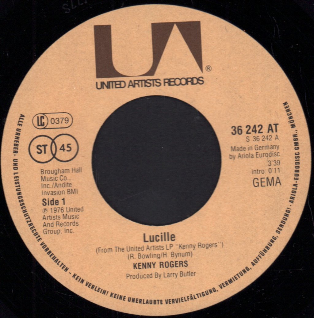 Kenny Rogers - Lucille - 7 Inch