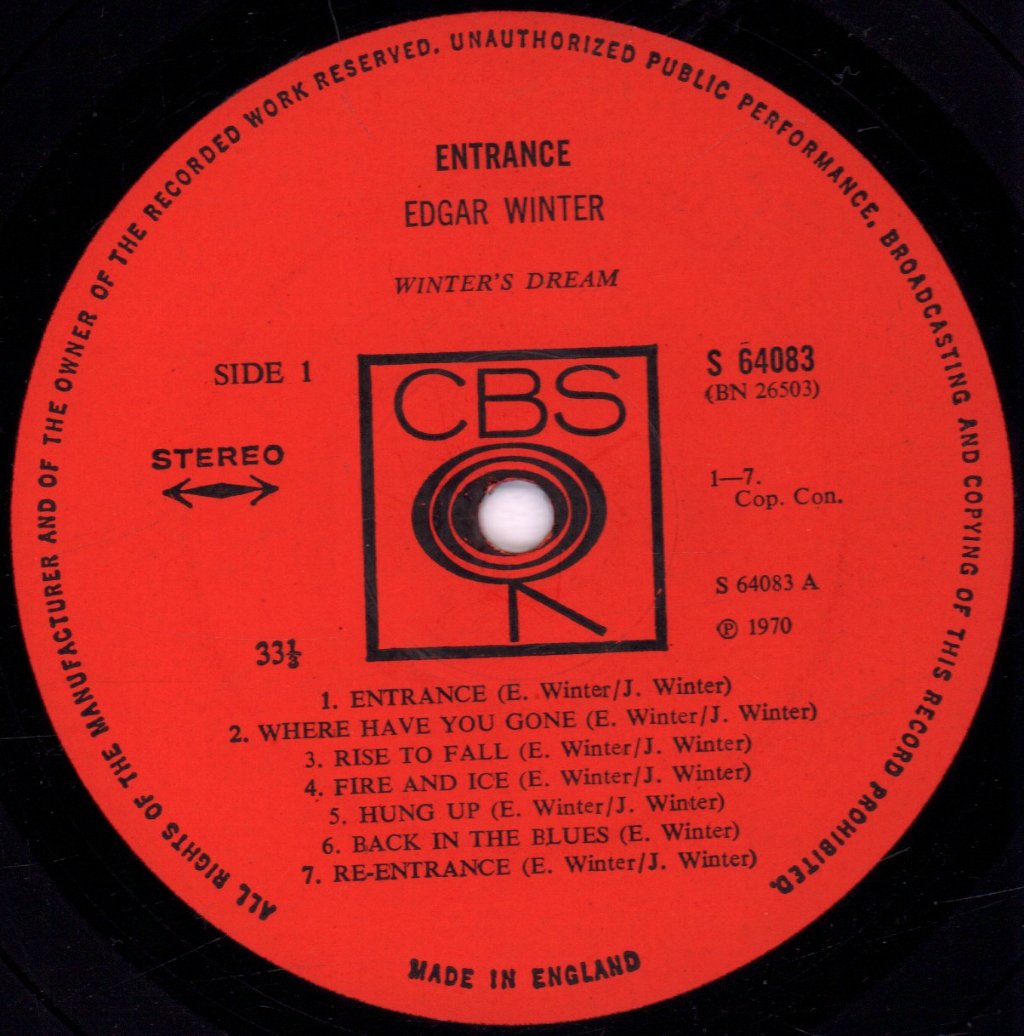 Edgar Winter - Entrance - Lp